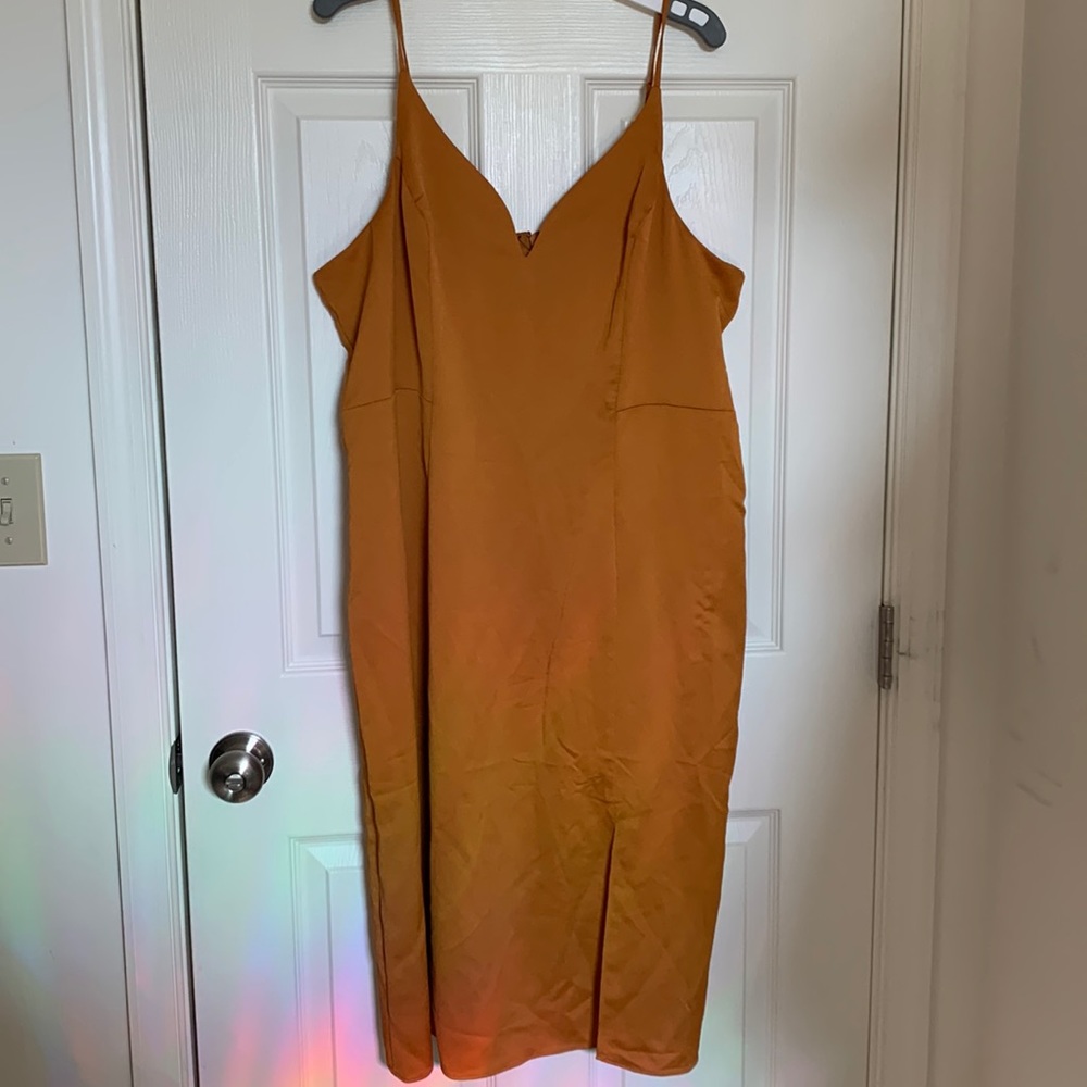 Express V Neck MIDI Strap Dress NWT